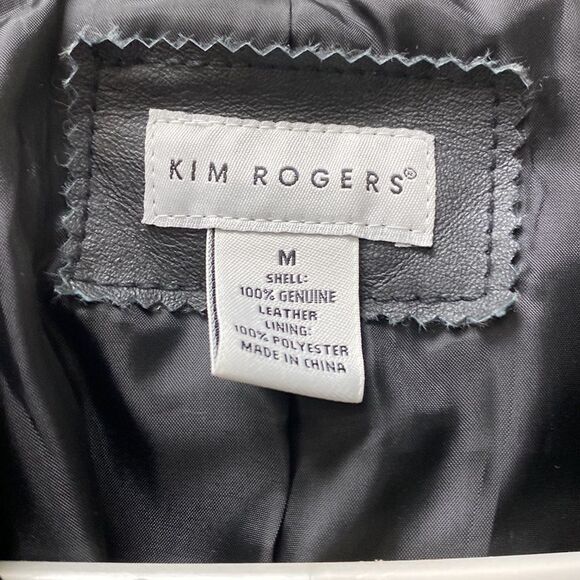 Kim Roger’s M Black Leather Jacket - Picture 2 of 7